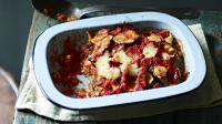 Aubergine and mozzarella bake recipe - BBC Food image