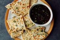 Scallion Pancakes with Ginger Dipping Sauce Recipe | Ming Ts… image