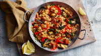 Chicken and chorizo paella recipe - BBC Food image