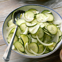 Marinated Cucumbers Recipe: How to Make It - Taste of Home image