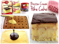 Boston Cream Poke Cake Recipe - Food.com - Recipes, … image