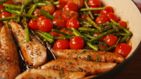 Best One-Pan Balsamic Chicken and Asparagus Recipe - How ... image