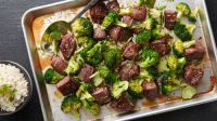 Sheet-Pan Sesame Beef and Broccoli Recipe - BettyCrocke… image