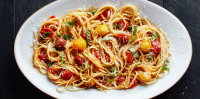Pasta with 15-Minute Burst Cherry Tomato Sauce Recipe image