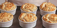 Shrimp and Crab Souffles with Red Bell Pepper and Tarragon image