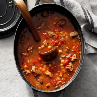 Country Sausage Soup Recipe: How to Make It - Taste of Home image