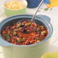 Three-Bean Chili Recipe: How to Make It - Taste of Home image