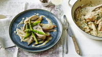 Creamy chicken with asparagus recipe - BBC Food image