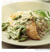 Chicken Recipe: Chicken and Asparagus with Melted Gruyer… image
