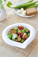 Fried Okra Fragrant and Dried Recipe - Simple Chinese Food image