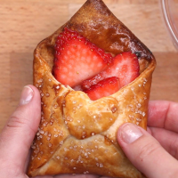 Strawberry Pastry Envelopes Recipe by Tasty image