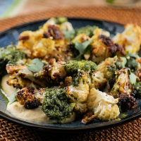 Fire-Roasted Cauliflower with Whipped Chickpeas and ... - F… image