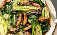 Bok Choy With Shiitake Mushrooms [Vegan] - One Gre… image