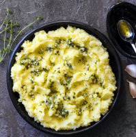 Vegan Garlic Herb Mashed Potatoes Recipe by Pinky Cole image