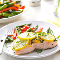 Lemon Salmon with Basil Recipe: How to Make It - Taste of Home image
