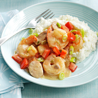 Shrimp & Chicken Sausage with Grits Recipe: How to Make It image