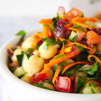 Mediterranean Chickpea Salad Recipe - Vegan in the Freezer image