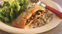 Spinach-Stuffed Baked Salmon | American Heart Association Re… image