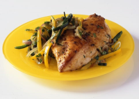 Spiced Chicken Breasts with Poblano and Bell Pepper Rajas … image