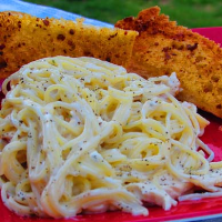 Leftover Grilled Chicken Breast Recipe: Pasta with Cream Sauce image