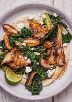 Crispy Mushrooms and Kale Recipe | Bon Appétit image