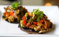Stuffed Italian Portobello Mushrooms [Vegan] - One Gre… image