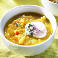 Golden Yellow Split Pea Soup Recipe | Kardea Brown | Food … image